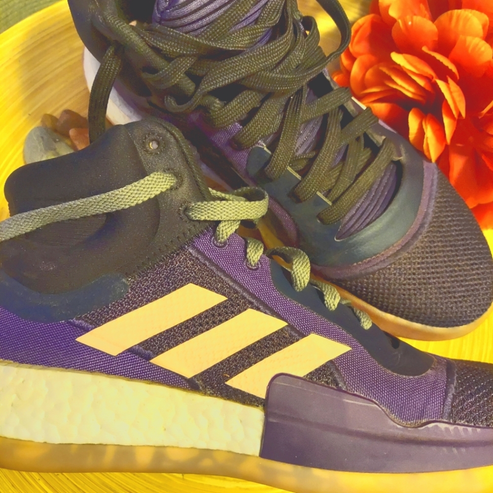 Adidas Marquee Boost Basketball Shoe NBA Purple Men's Size 9